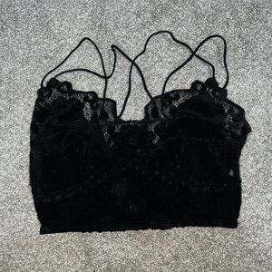 Free People lacy bralette in Black